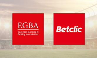  Il logo di EGBA e quello di Betclic