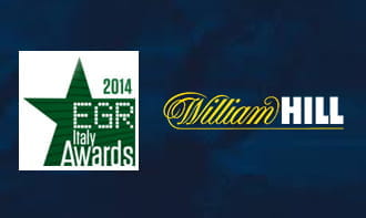 Il logo degli EGR Italy Awards 2014, che premiano gli operatori nel settore del betting, e quello di William Hill