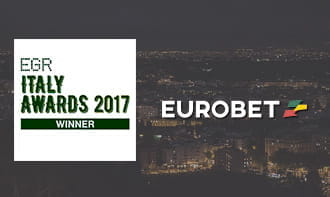 Il logo degli EGR Italy Awards 2017, che premiano gli operatori nel settore del betting, e quello di Eurobet