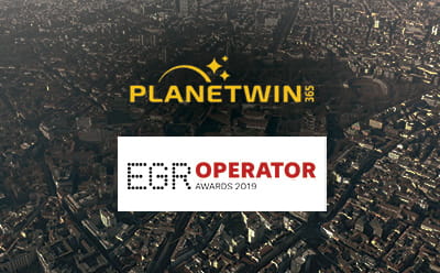 Il logo degli EGR Italy Awards 2019, che premiano gli operatori nel settore del betting, e quello di Planetwin365
