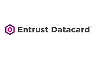 Il logo dell'azienda di crittaggio dati Entrust