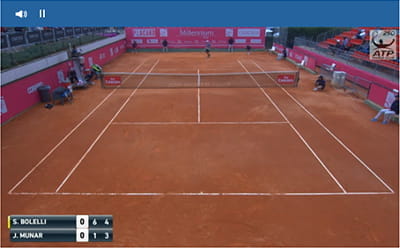 Una partita di tennis trasmessa in streaming dal vivo su Eurobet