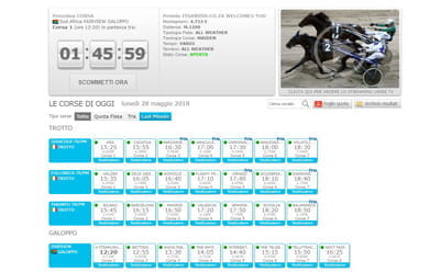 La pagina delle scommesse sull'ippica di Sisal Matchpoint