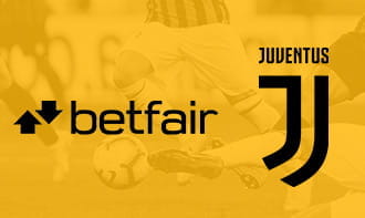 Il logo della Juventus e quello di Betfair