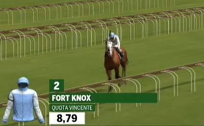 Una corsa di cavalli virtuale creata al computer e trasmessa in streaming dal vivo su Sisal Matchpoint