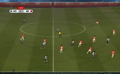 Una partita di calcio trasmessa in streaming dal vivo su SNAI