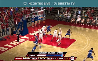 Una partita di basket trasmessa in streaming dal vivo su Stanleybet