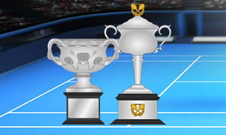 I trofei dei vincitori dell’Australian Open