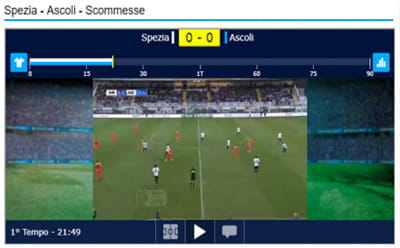Una partita di calcio trasmessa in streaming dal vivo su William Hill